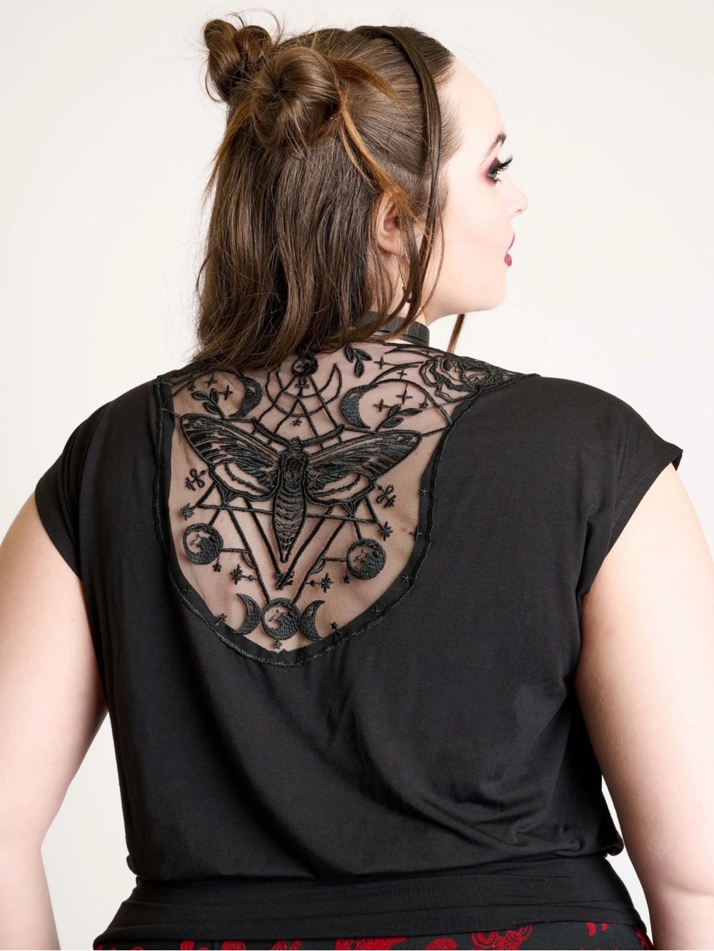 Midnight Hour Embroidered Deadmoth Blouson - Picture 7 of 8